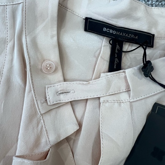 NWT! BCBG Maxazria Bare Pink 100% Silk Flowy Top Sabina Women’s Size M $248 - Picture 13 of 16